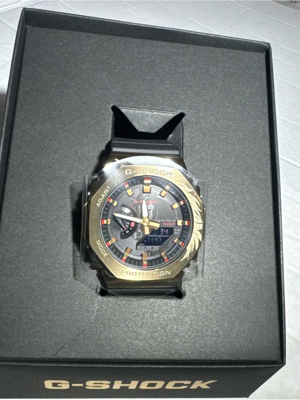 G-Shock Black and Gold Horse limited edition Octagonal Analog-Digital Watch